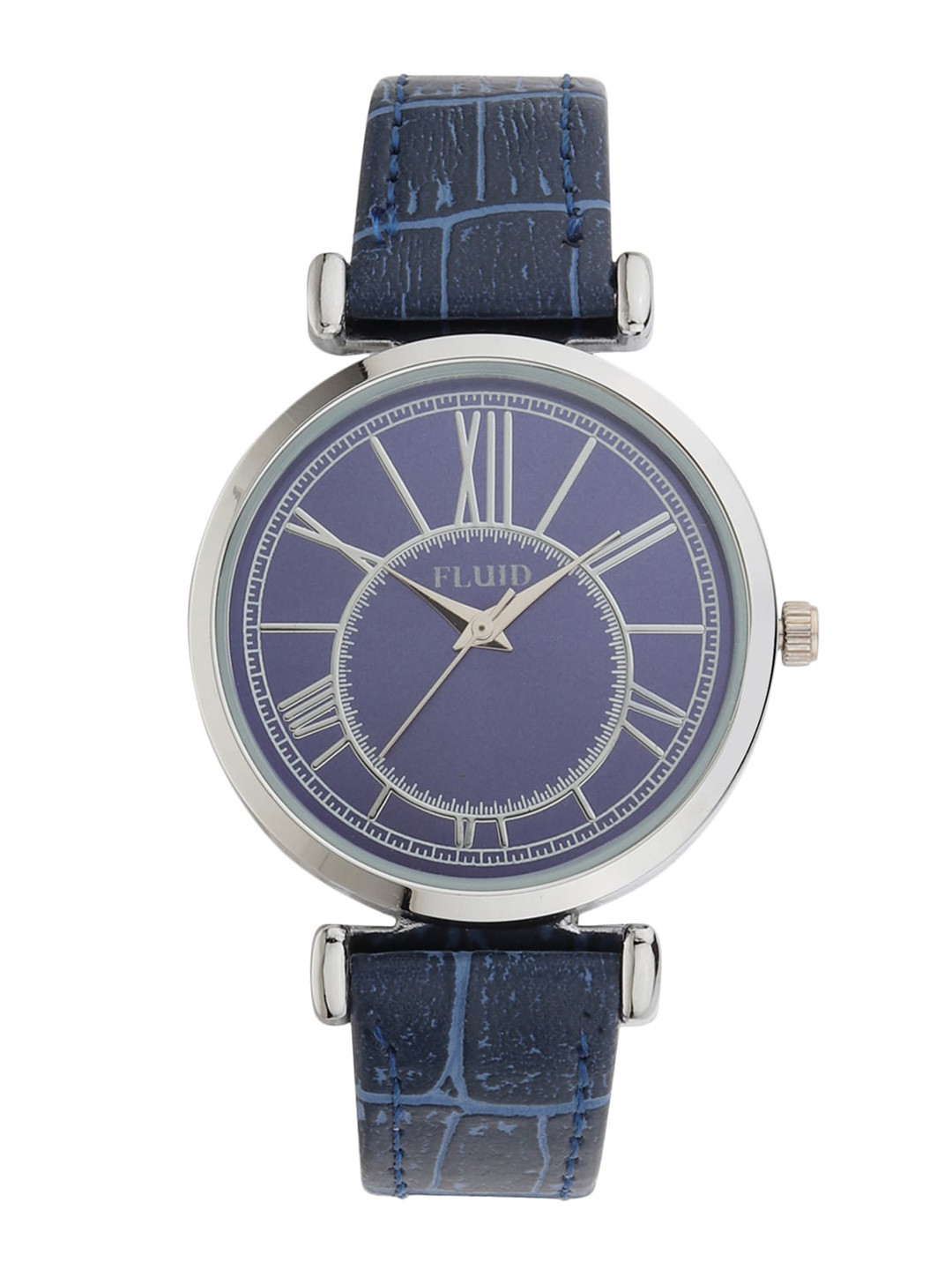 

FLUID Women Patterned Dial & Leather Textured Straps Analogue Watch FL23-783L-BL01, Blue