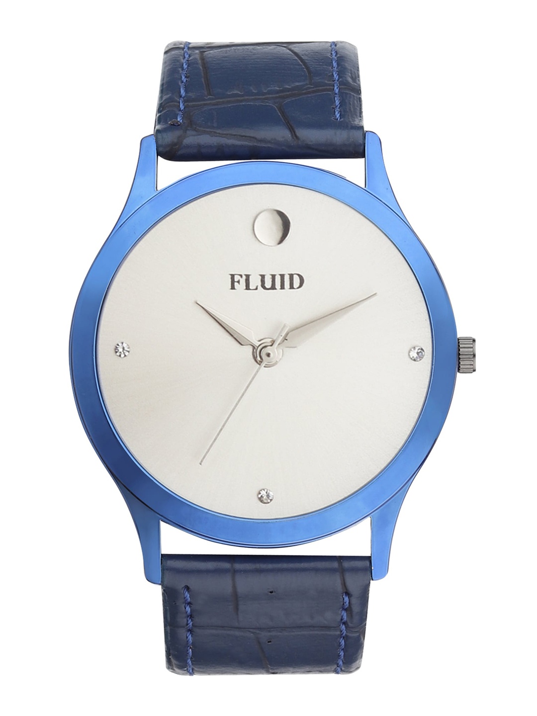 

FLUID Men Leather Textured Straps Analogue Watch FL23-788G-WH01, White
