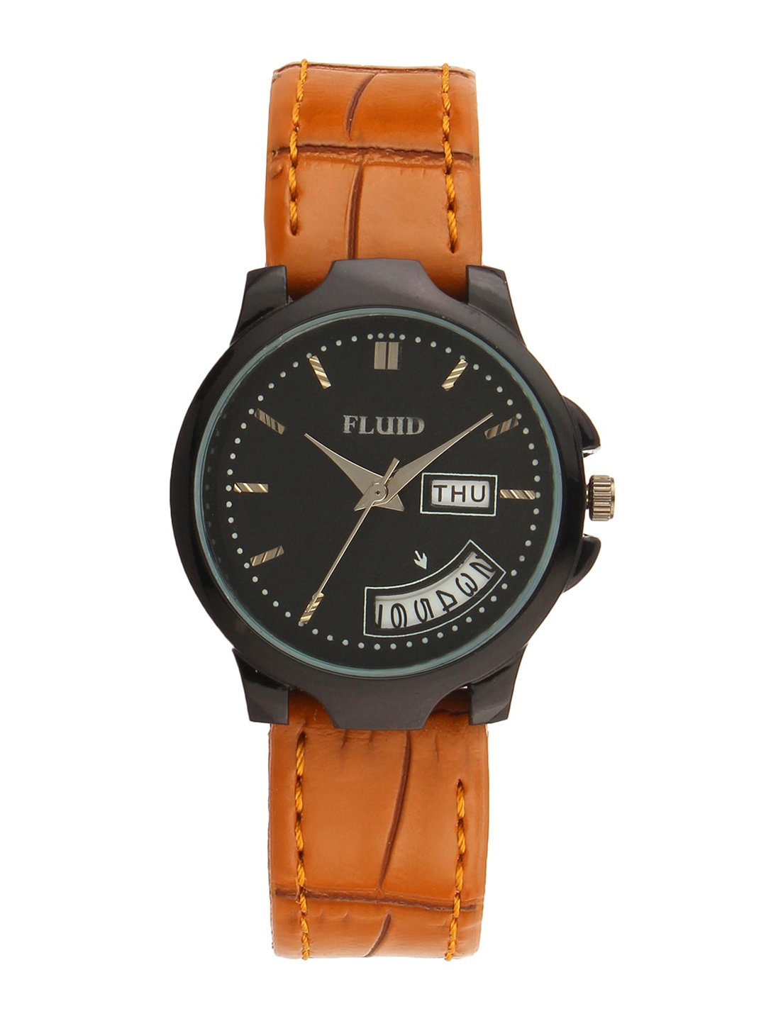 

FLUID Women Leather Straps Analogue Watch FL23-775L-BK01, Black