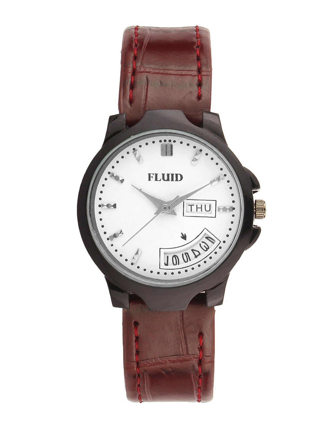 

FLUID Women Textured Leather Straps Analogue Watch FL23-777L-WH01, White