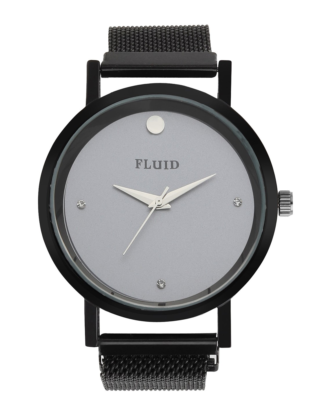 

FLUID Women Embellished Dial & Bracelet Style Straps Analogue Watch FL23-815G-GRY, Grey