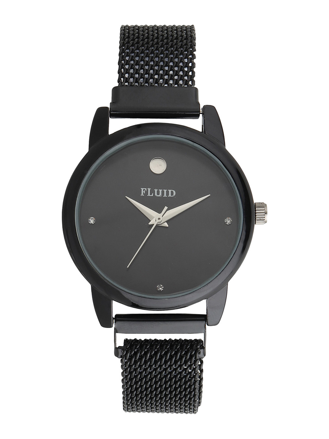 

FLUID Men Embellished Dial & Bracelet Style Straps Analogue Watch FL23-816L-BK01, Black