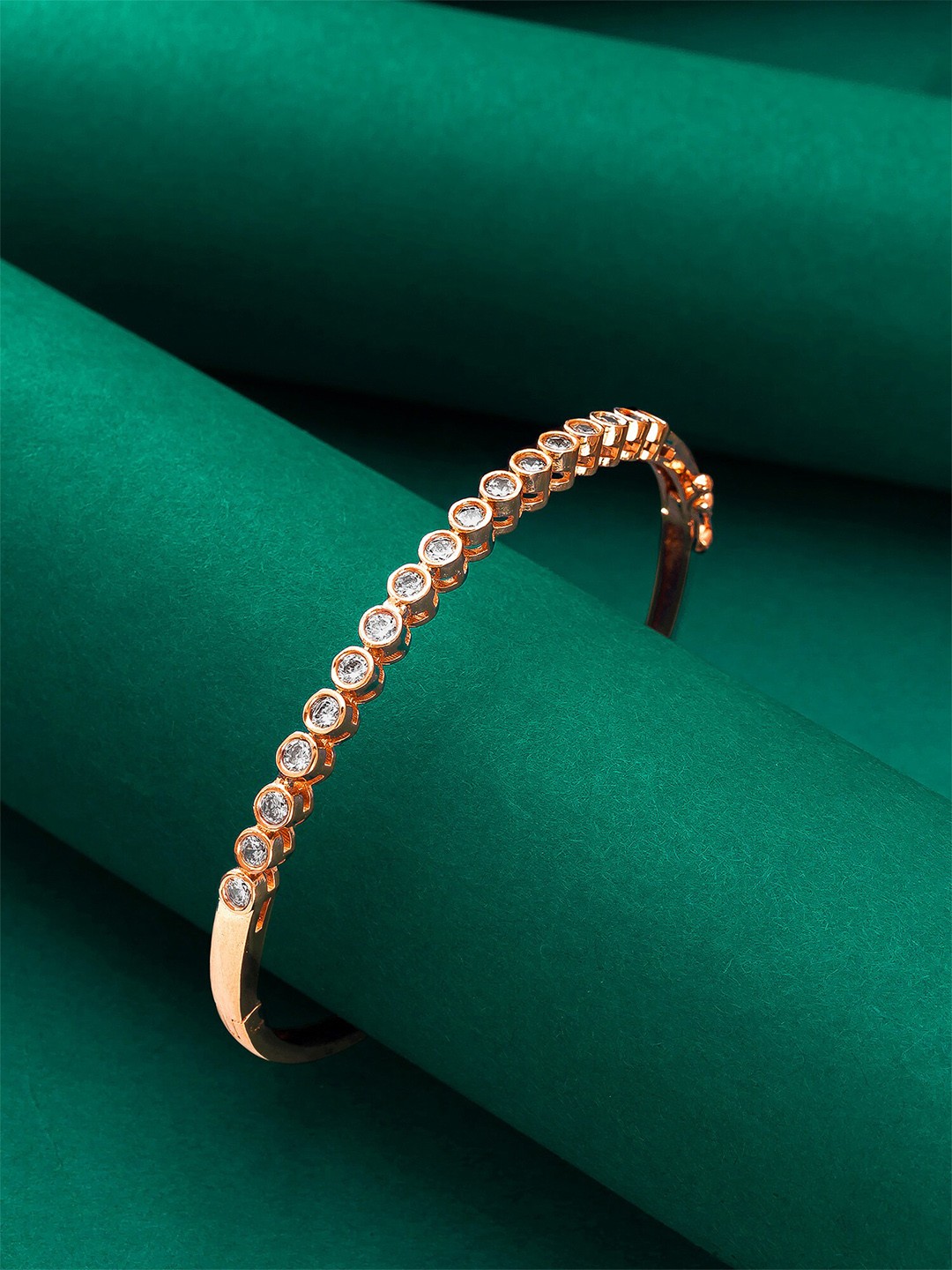 

aadita Women Rose Gold-Plated Bangle-Style Bracelet