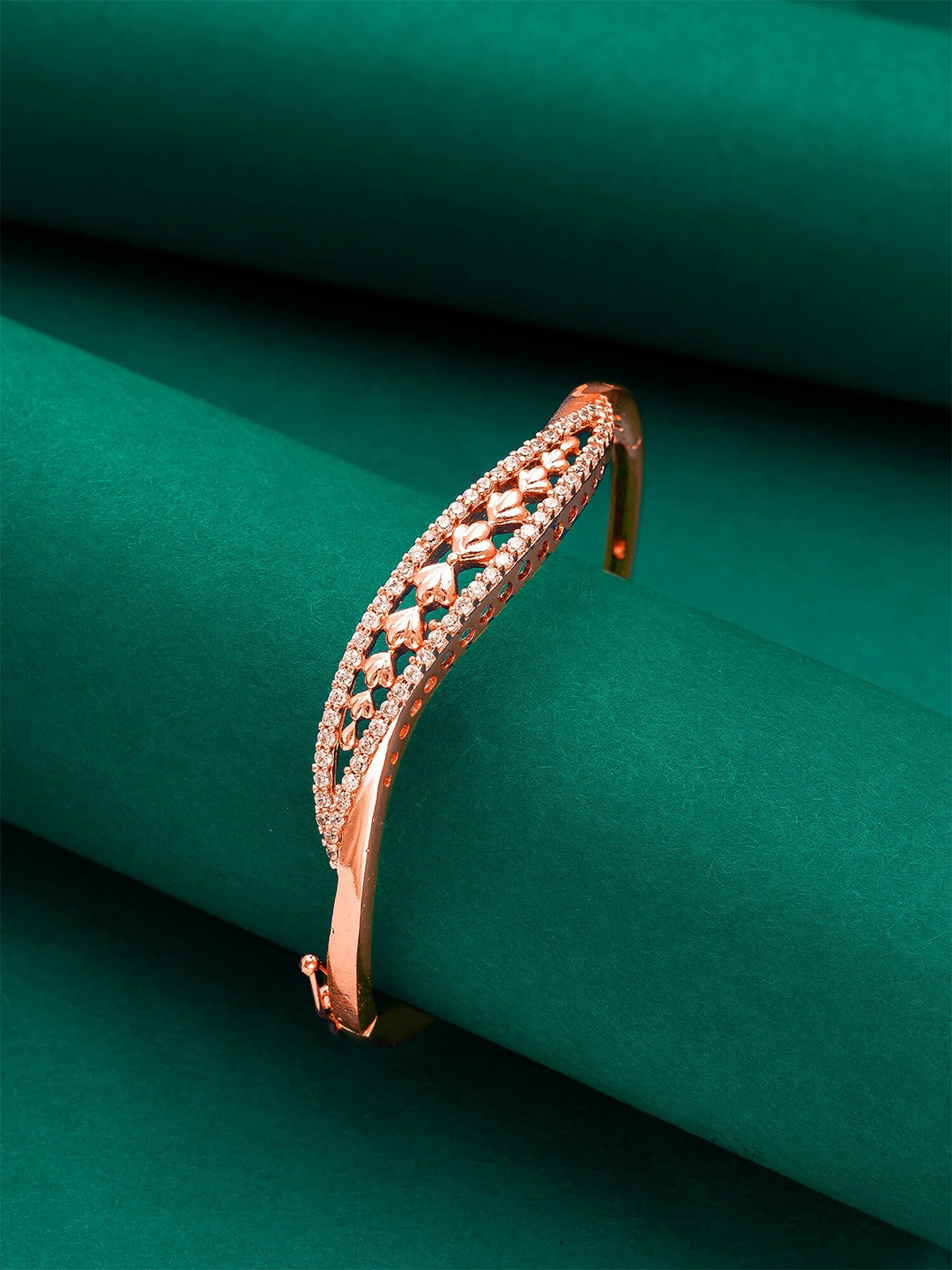 

aadita Women Rose Gold-Plated Bangle-Style Bracelet