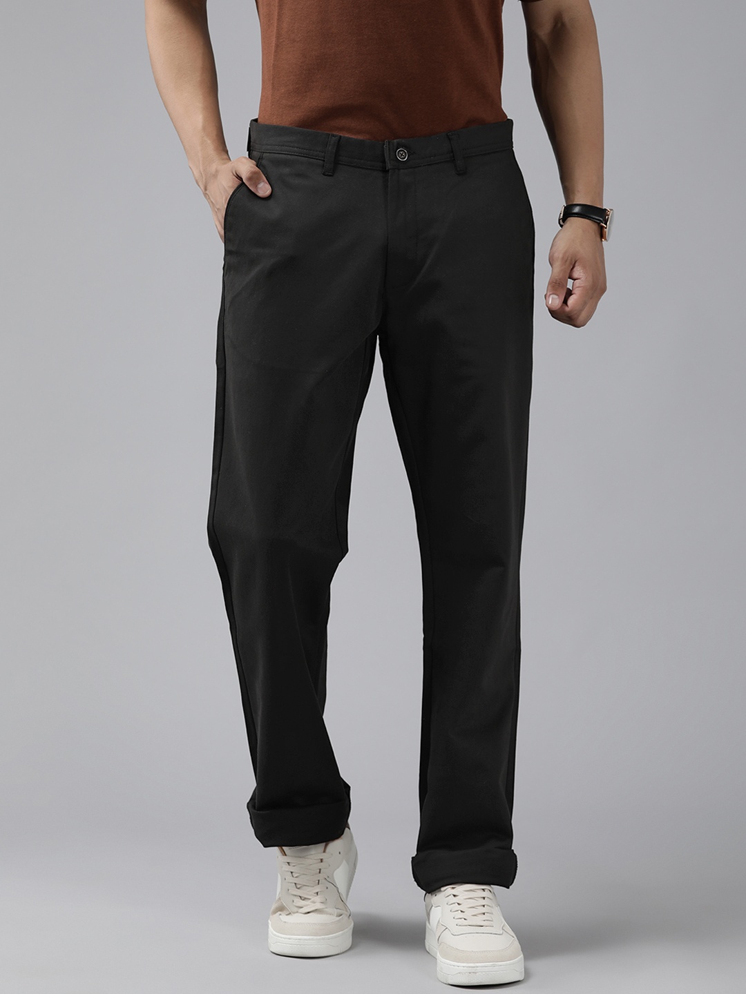 

Blackberrys Men Regular Fit Trousers, Black