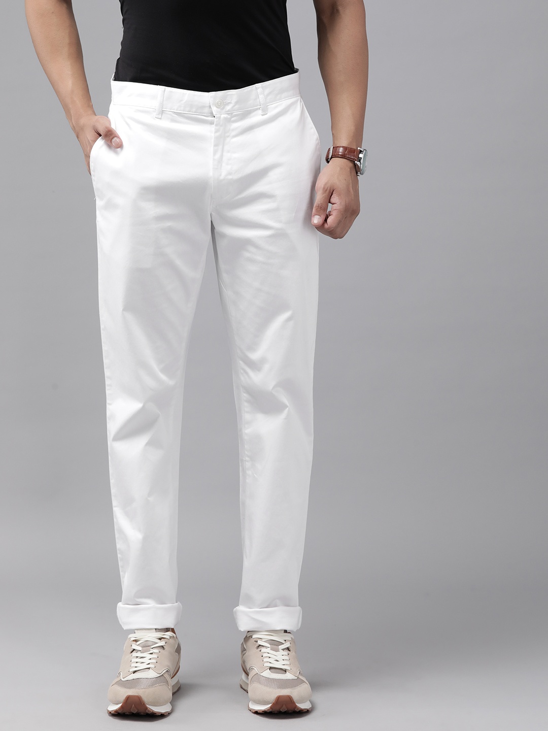 

Blackberrys Men B95 Slim Fit Chinos, White