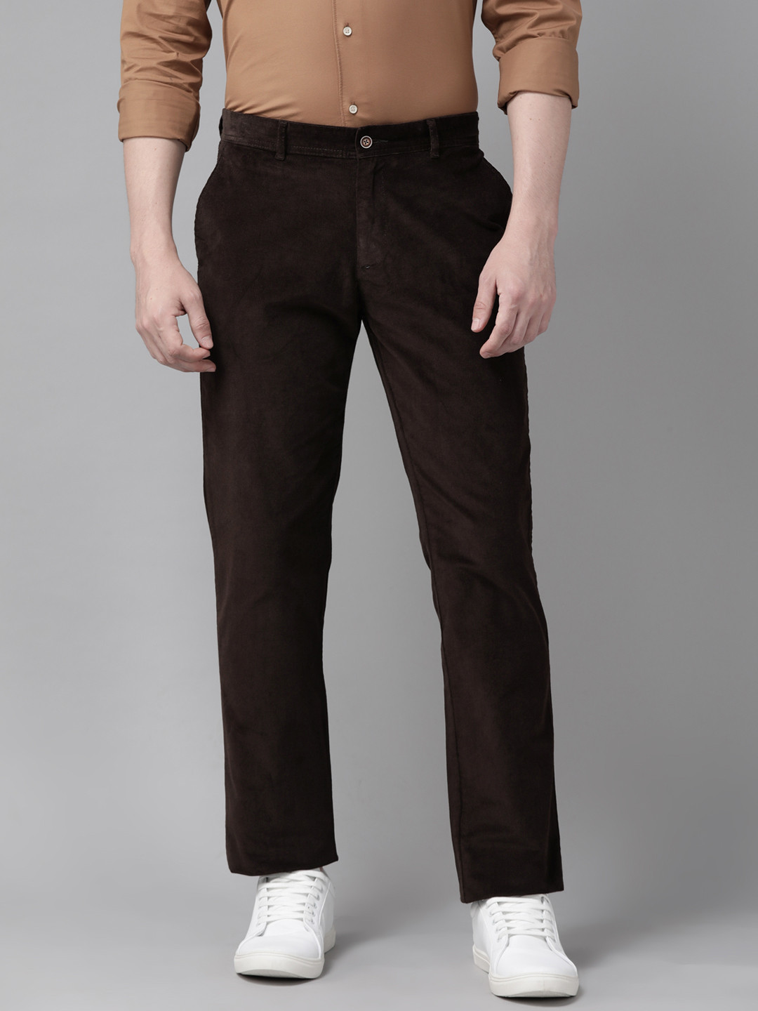 

Blackberrys Men Corduroy Trousers, Coffee brown