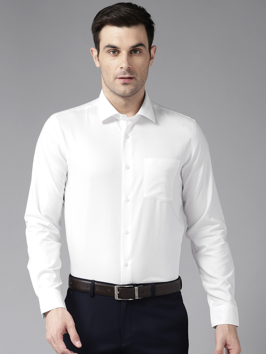 

Blackberrys Pure Cotton Slim Fit Formal Shirt, White