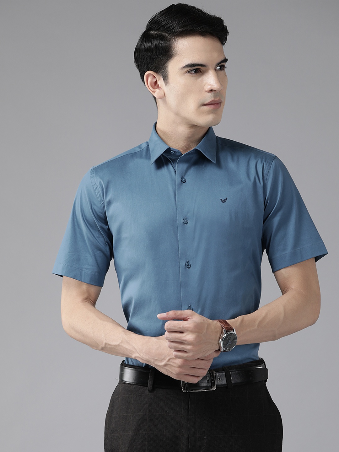 

Blackberrys India Slim Fit Formal Shirt, Blue