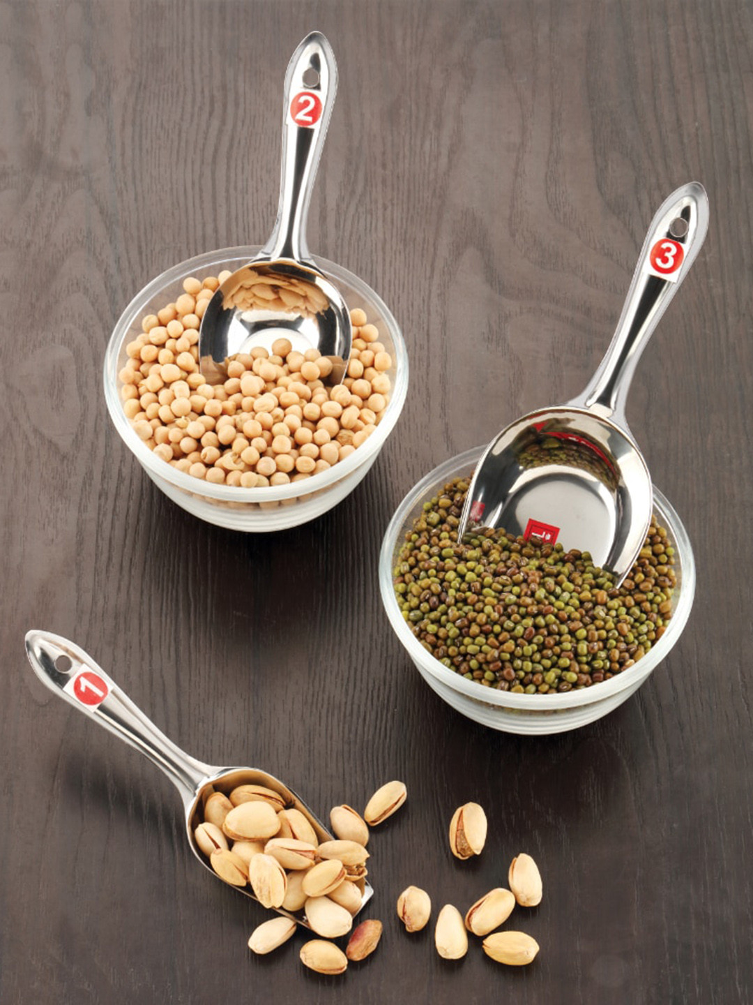 

HAZEL 3 Piece Stainless Steel Grocery Scoops