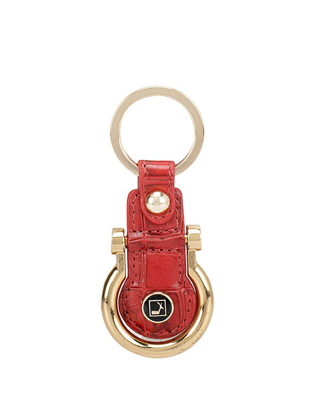 

Da Milano Textured Genuine Leather Key chain, Red