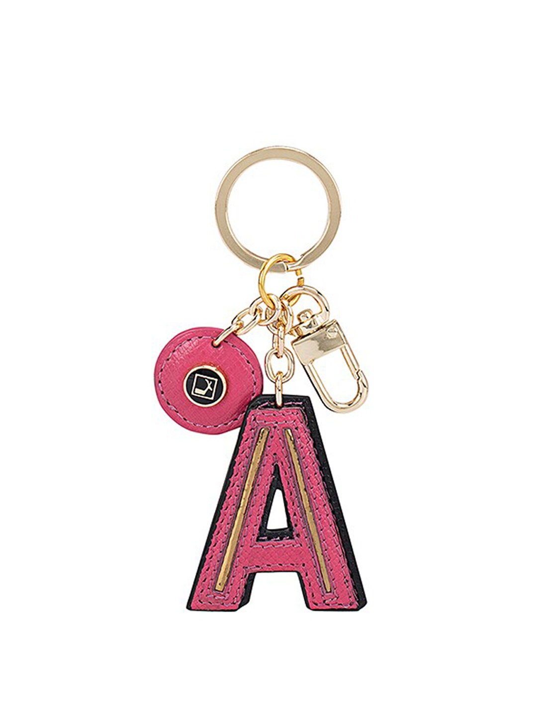 

Da Milano Genuine Leather Key Chain, Pink