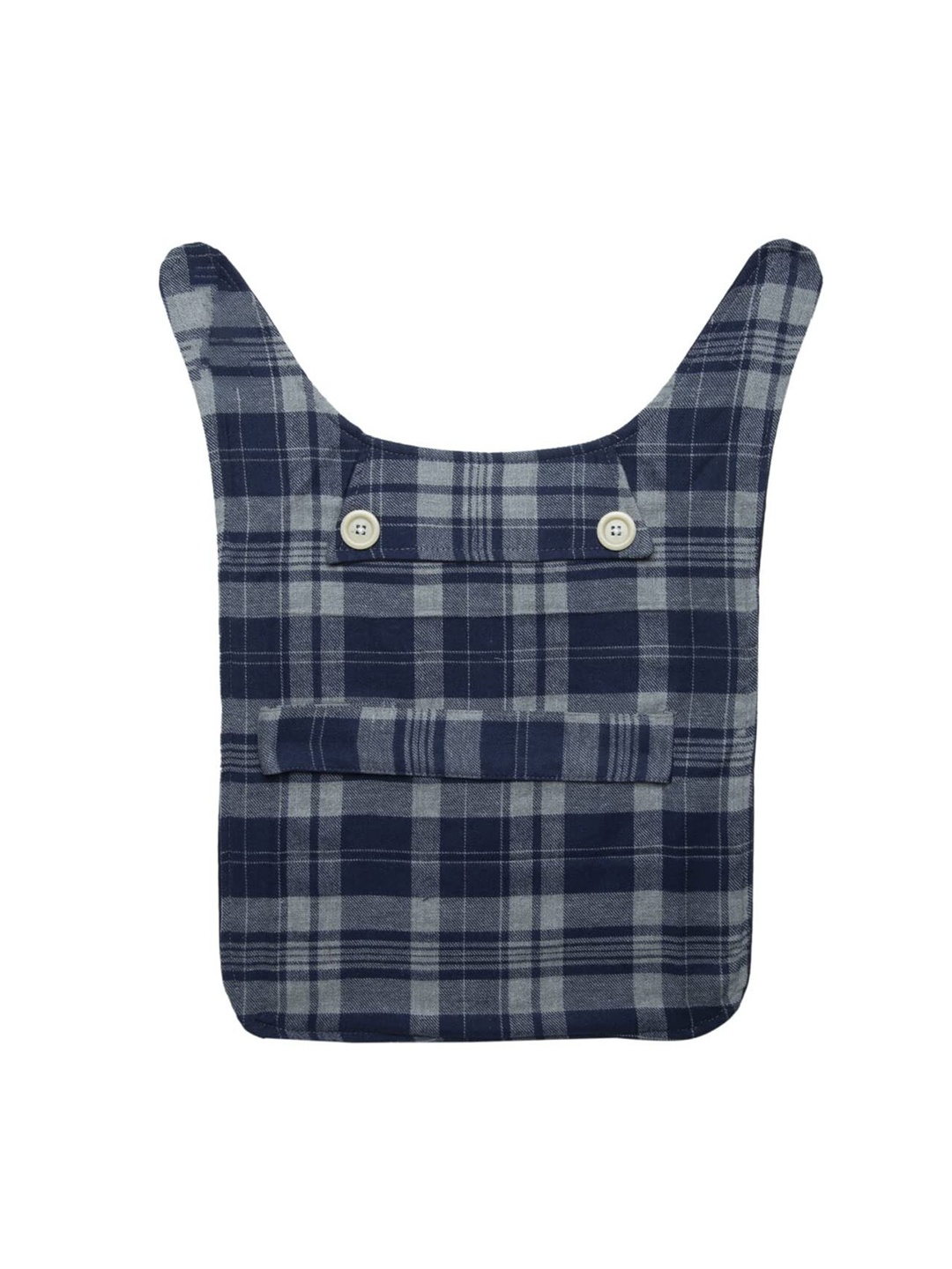 

Lulala Checked Cotton Dog Dress, Grey