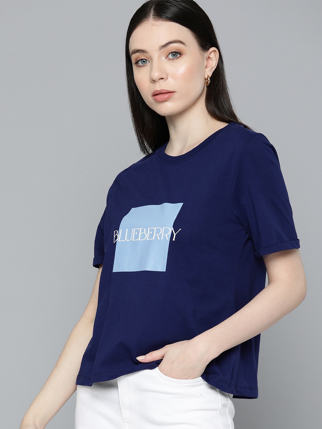 

Chemistry Printed Pure Cotton T-shirt, Navy blue