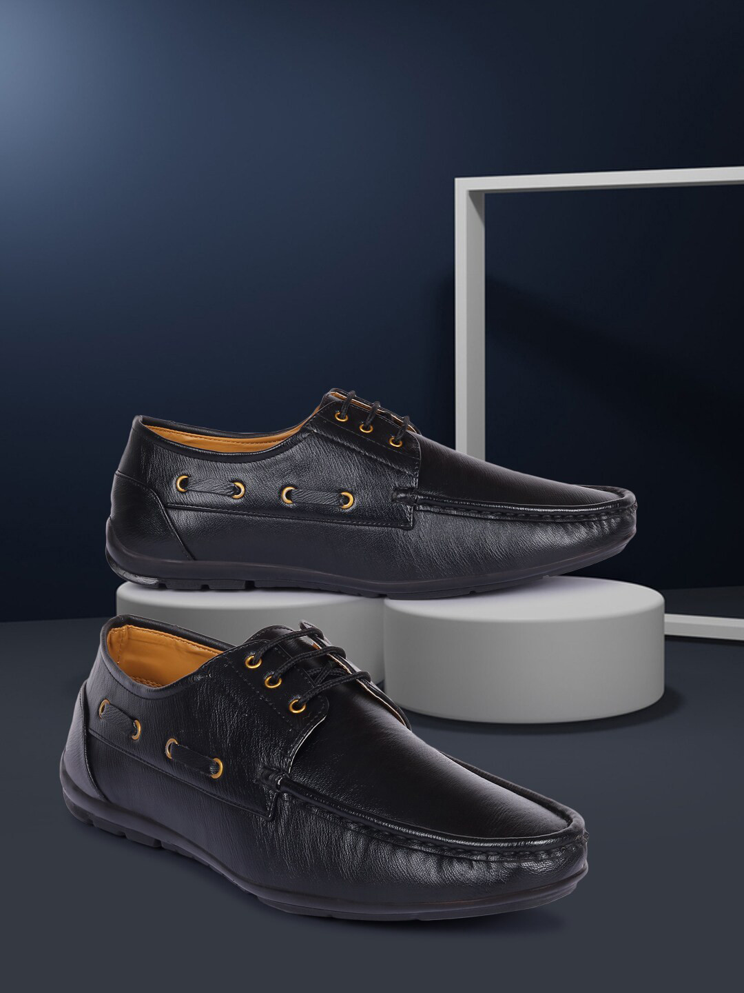 

Longwalk Men Lace-Up Formal Derby's, Black