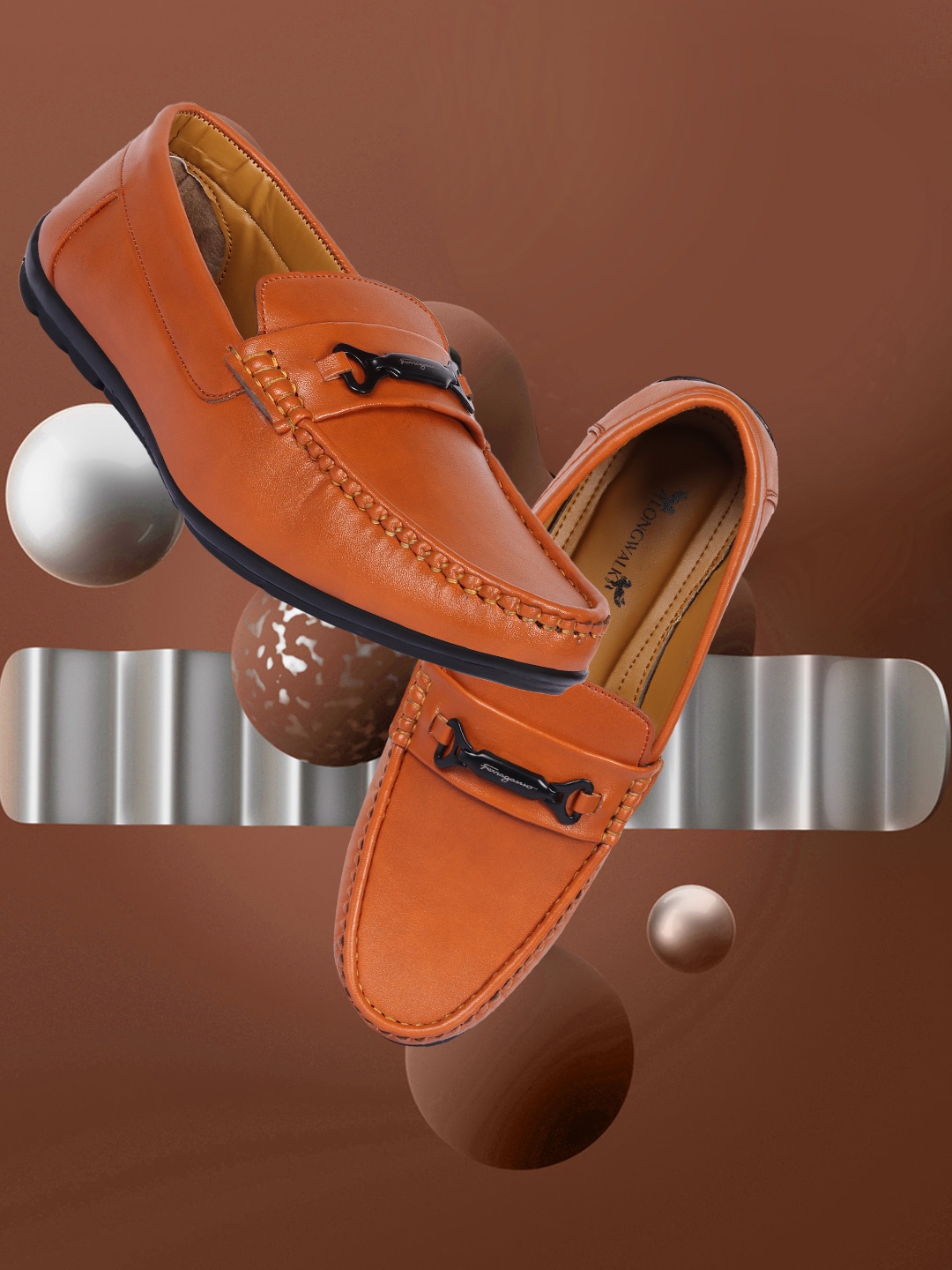 

Longwalk Men Slip-On Formal Loafers, Tan