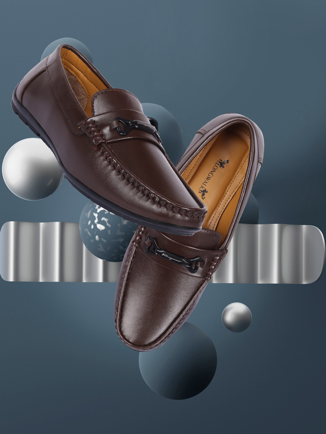 

Longwalk Men Slip-On Formal Loafers, Brown