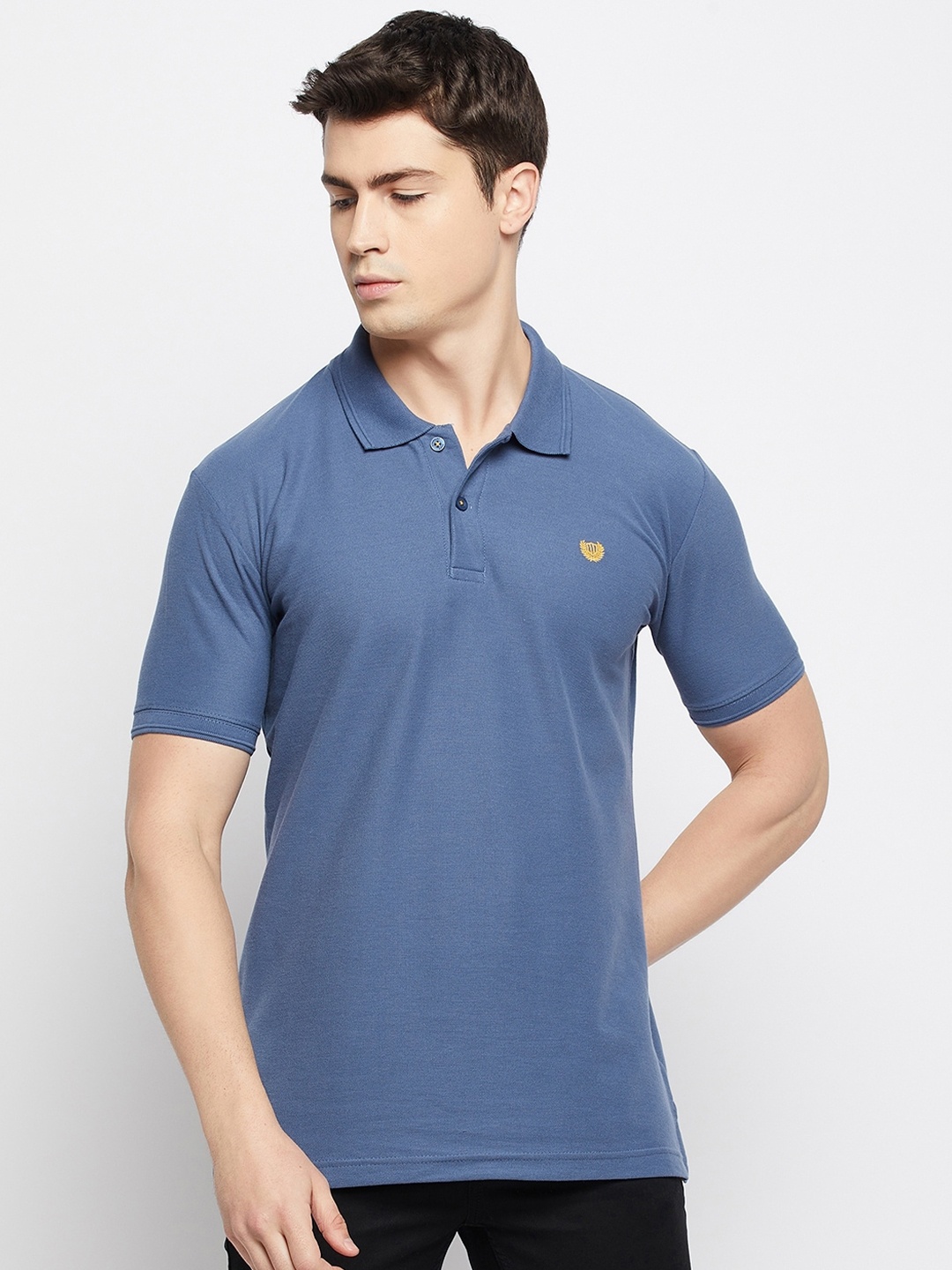 

Duke Men Polo Collar Slim Fit T-shirt, Blue