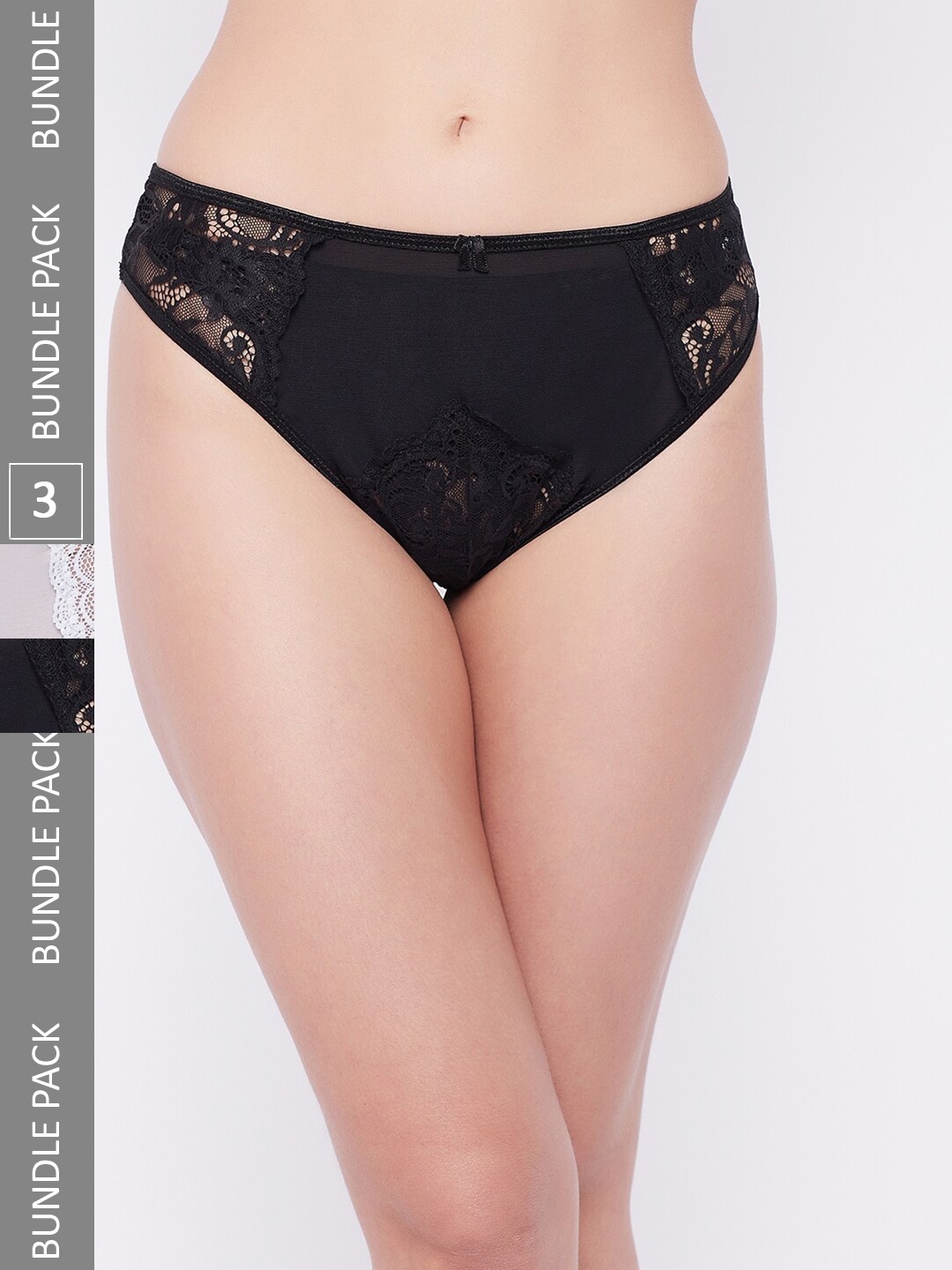 

SECRETS BY ZEROKAATA Pack Of 3 Bikini Briefs SZPO3PTY05357A, Black