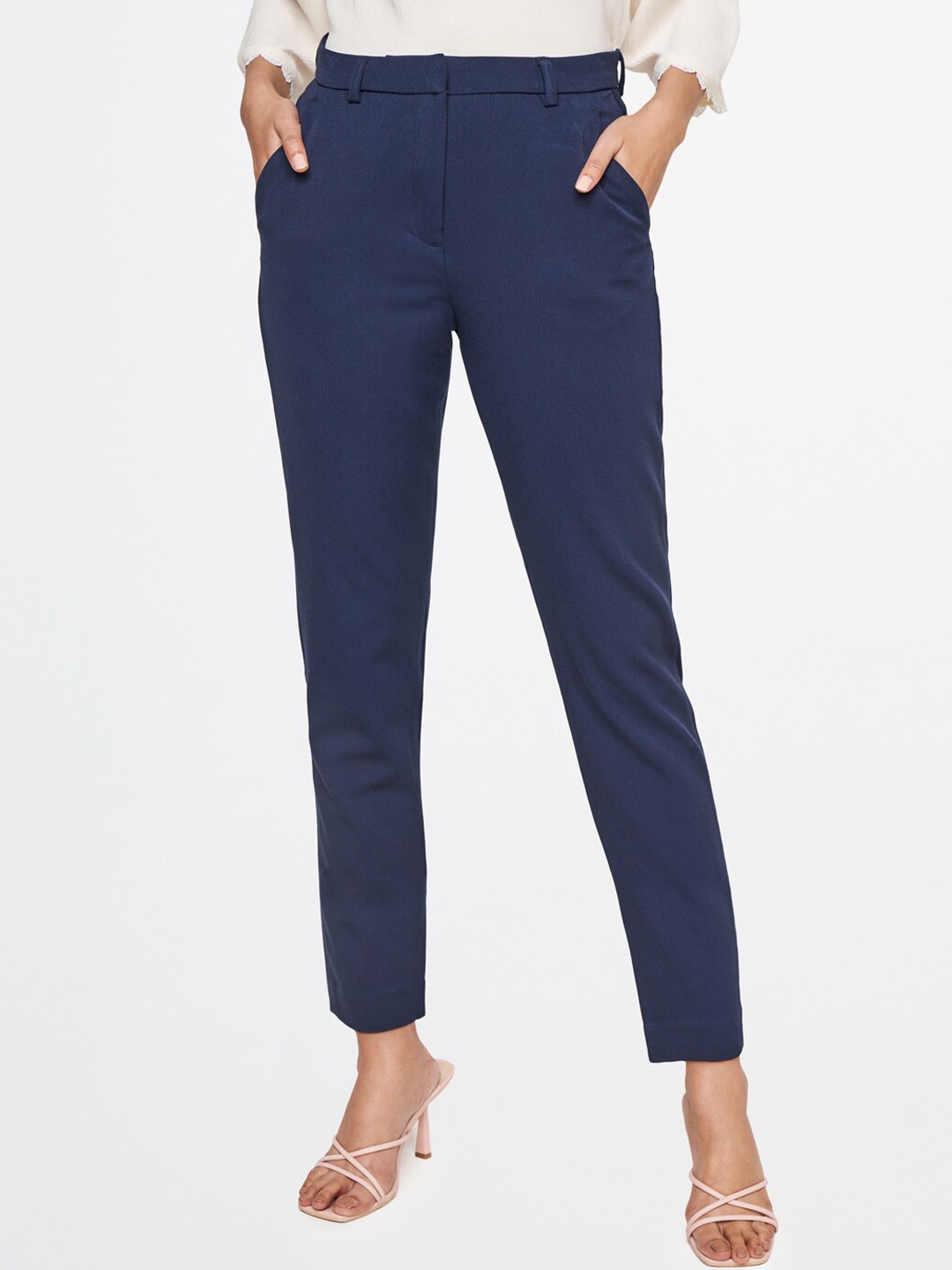 

AND Women Chinos, Navy blue