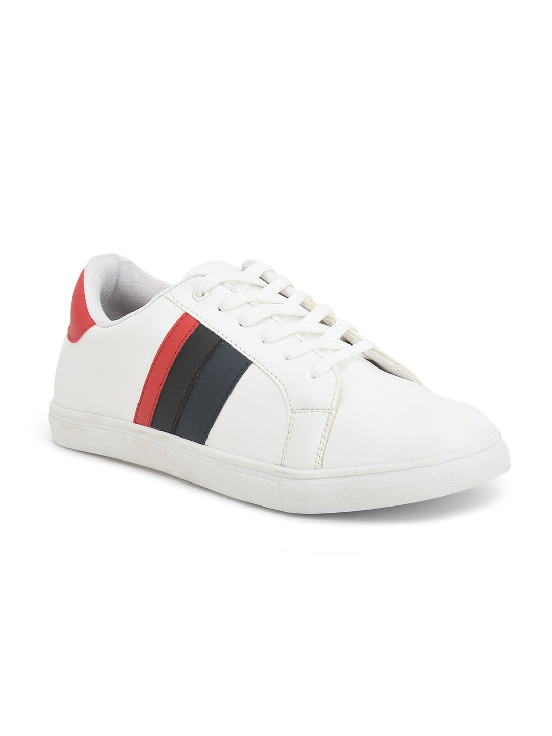 

COBB Men Colourblocked Round Toe Sneakers, White