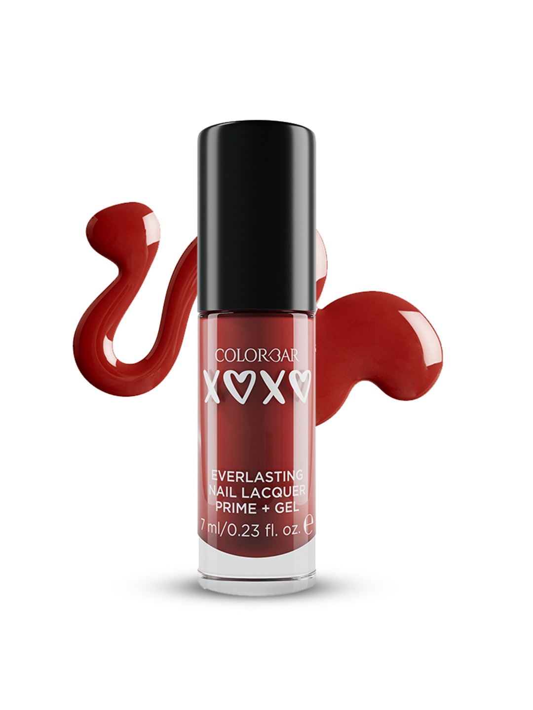 

Colorbar XOXO Everlasting Prime+Gel Glossy Nail Lacquer 7 ml - Cruela, Red