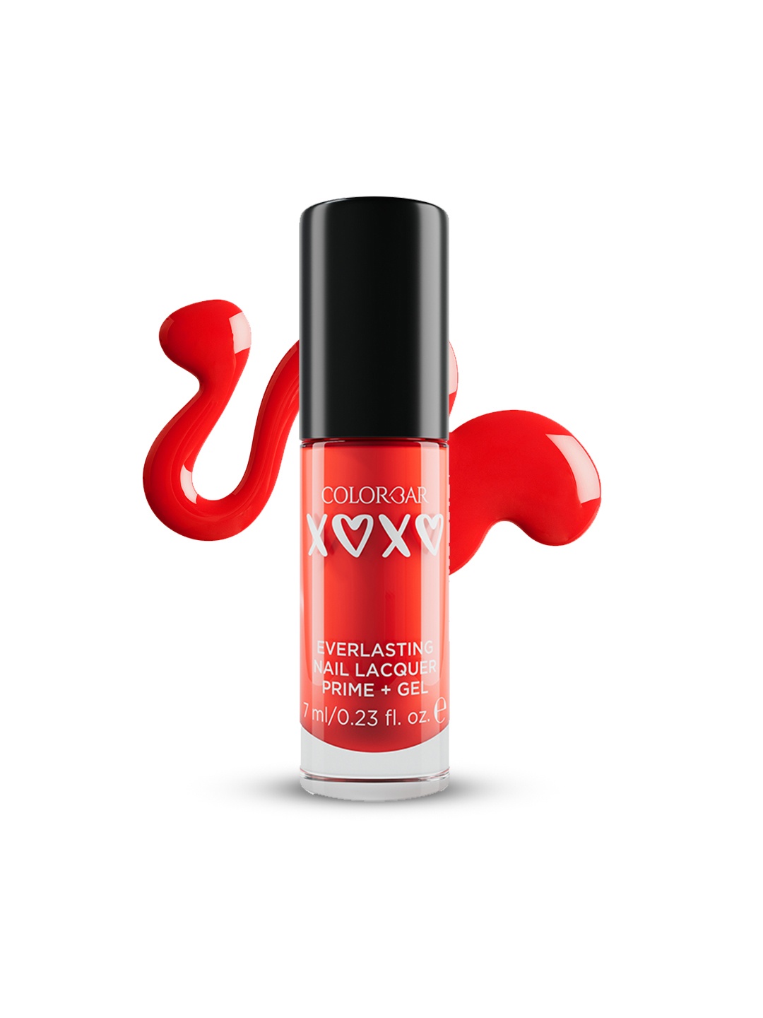 

Colorbar XOXO Everlasting Prime + Gel Nail Lacquer 7ml - Orange Appeal, Red