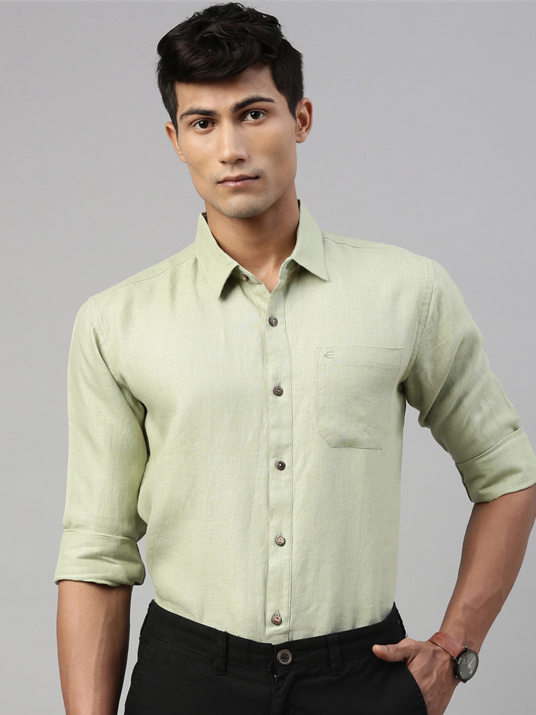 

Ecentric Hemp Formal Shirt, Olive