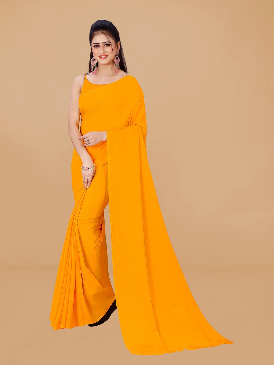 

Moda Rapido Pure Georgette Saree, Orange