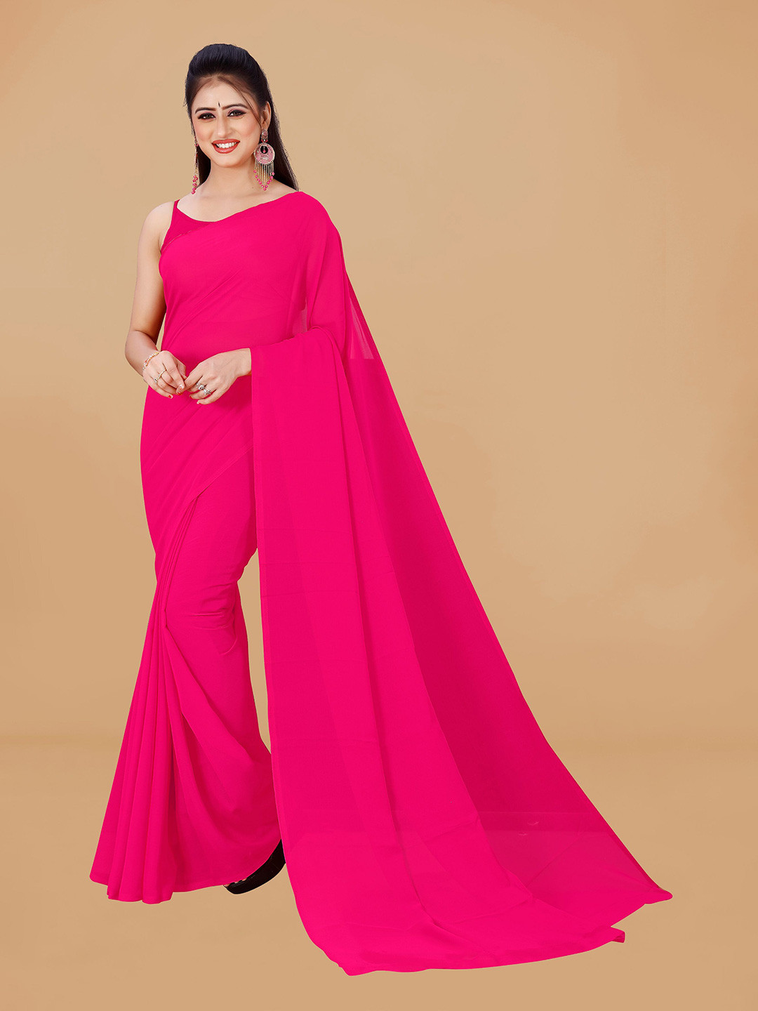 

Moda Rapido Pure Georgette Saree, Pink