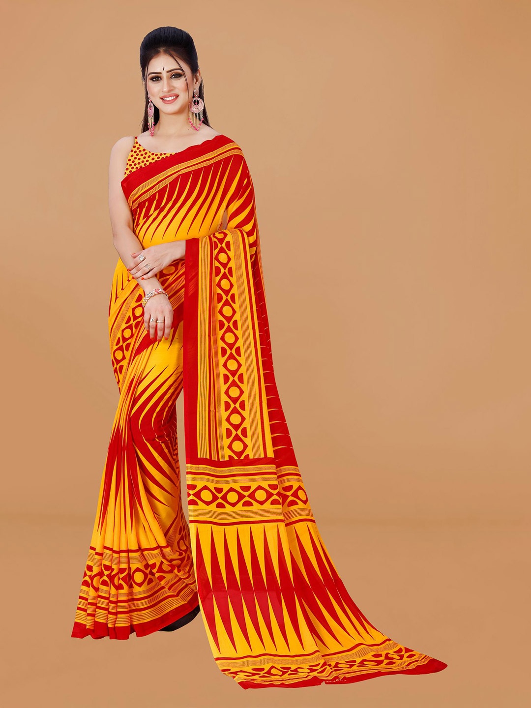 

KALINI Pure Georgette Saree, Black