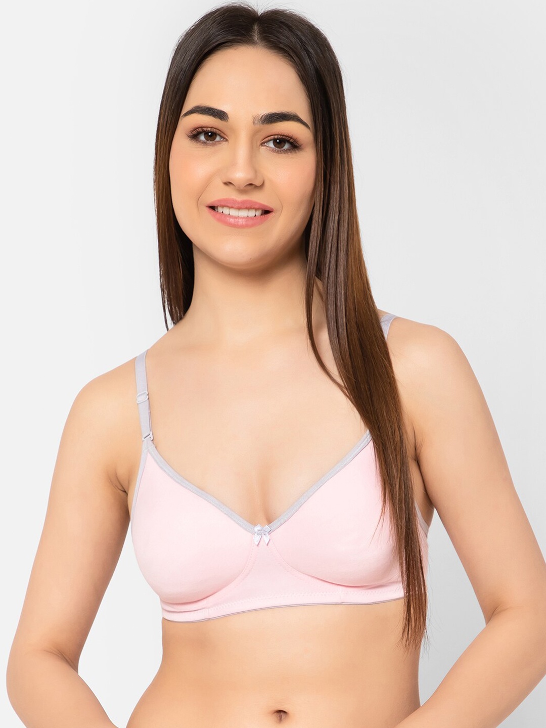 

Clovia Lightly Padded Cotton T-shirt Bra, Pink