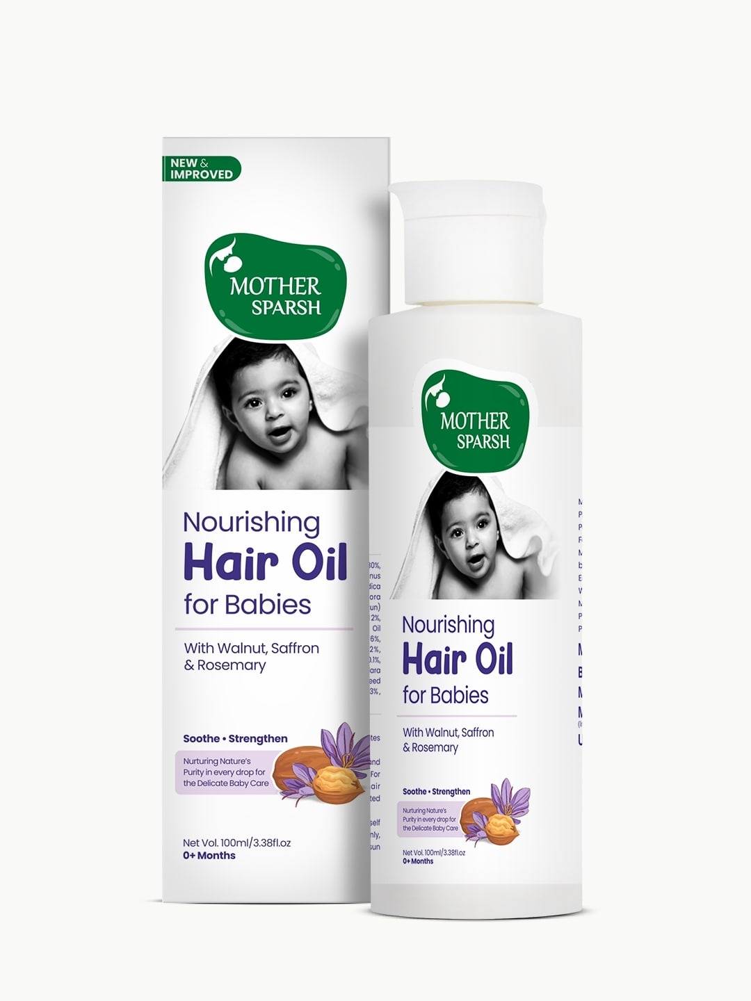 

Mother Sparsh Ayurvedic 21 Herbs & Oils Baby Hair Oil - 100 ml, Brown