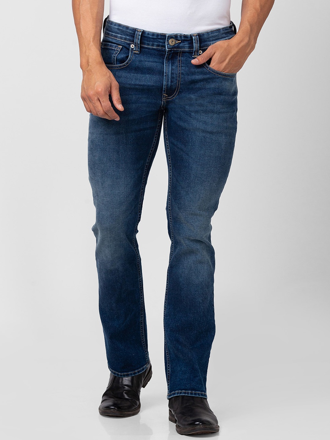 

SPYKAR Men Rafter Relaxed Fit Light Fade Stretchable Jeans, Blue