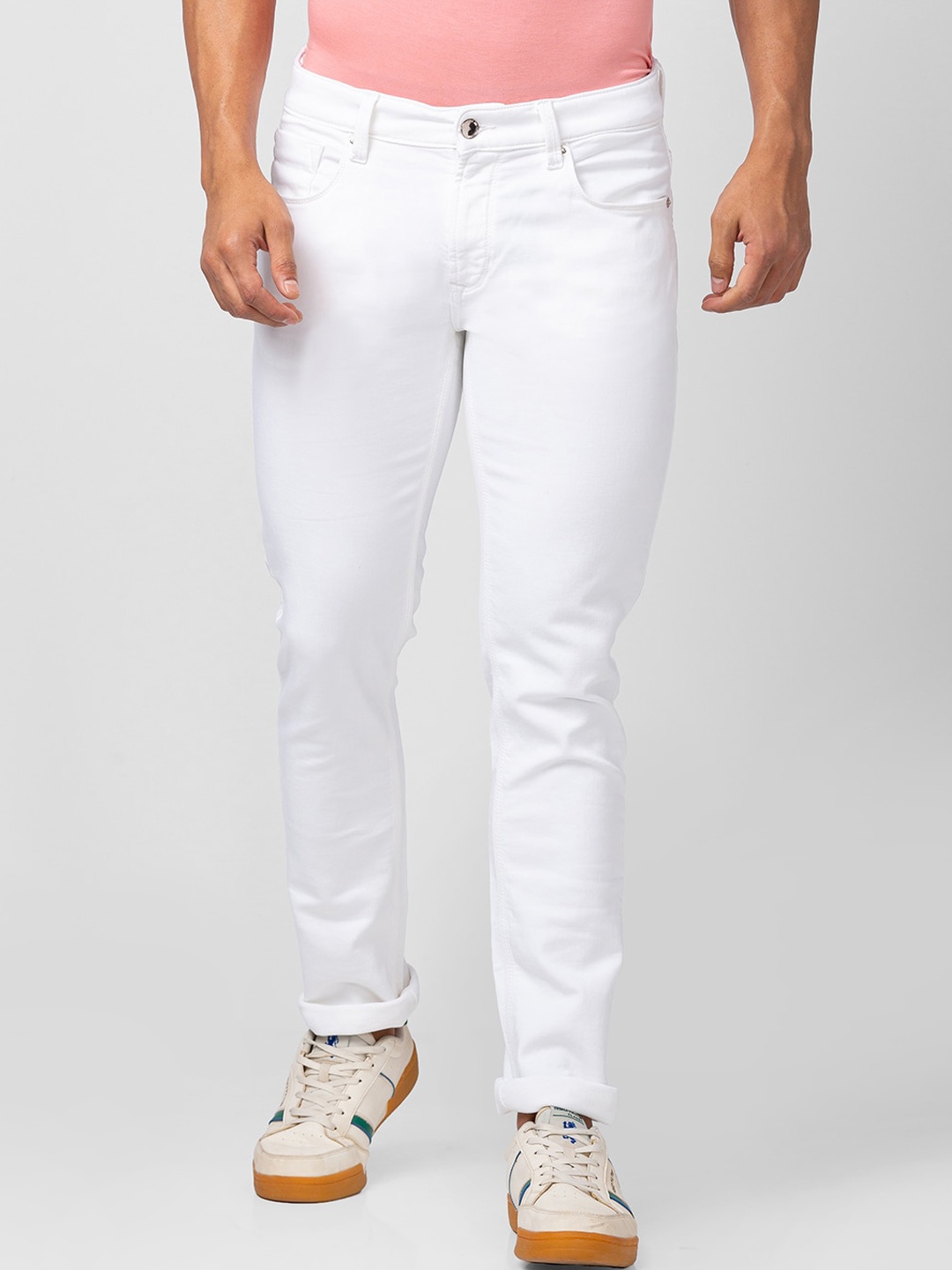 

SPYKAR Men Mid-Rise Stretchable Cotton Jeans, White
