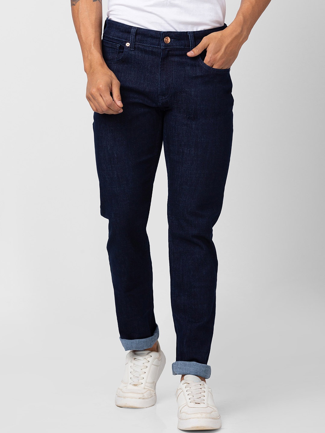 

SPYKAR Men Relaxed Fit Mid-Rise Stretchable Cotton Jeans, Blue