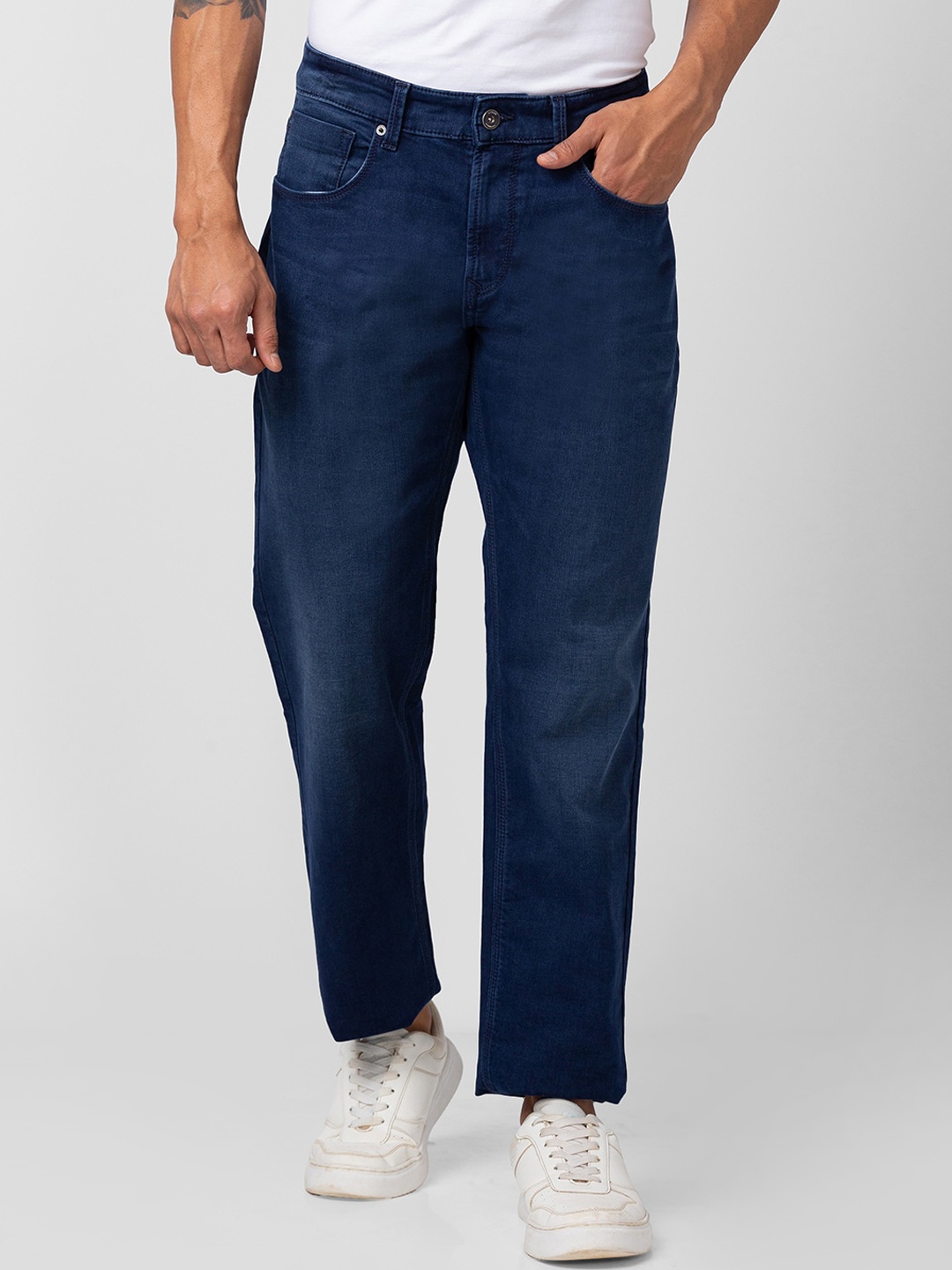 

SPYKAR Men Relaxed Fit Cotton Light Fade Stretchable Jeans, Blue
