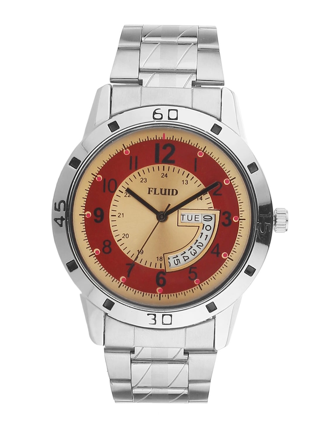 

FLUID Men Dial & Bracelet Style Straps Analogue Watch FL23-753G-RD01, Red