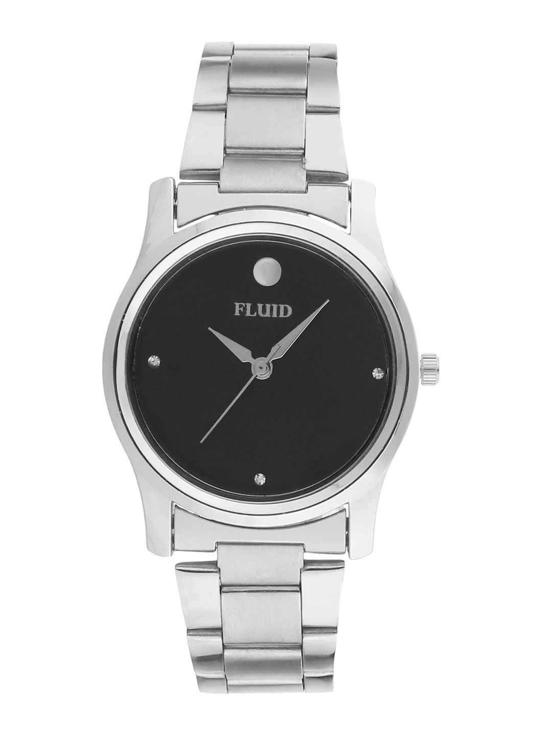 

FLUID Women Embellished Dial & Bracelet Style Straps Analogue Watch FL23-754L-BK01, Black