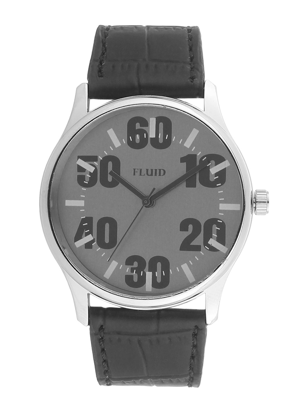 

FLUID Men Printed Dial & Leather Straps Analogue Watch FL23-745G-GRY01, Grey