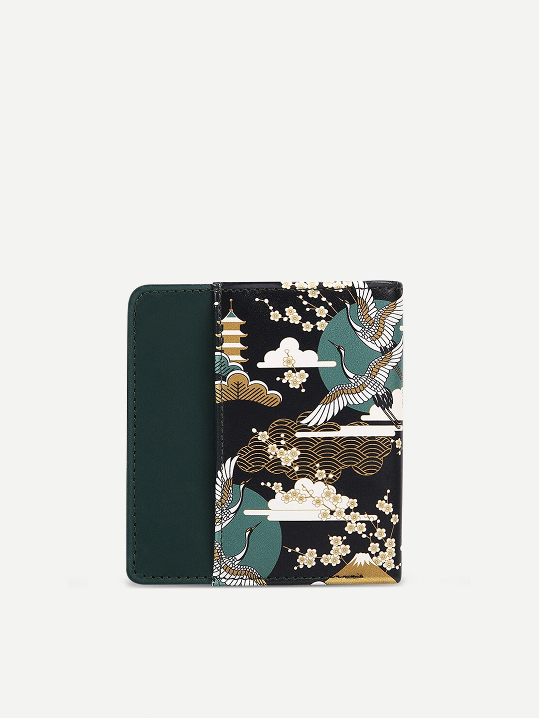 

THREADCURRY Printed PU Two Fold Wallet, Black