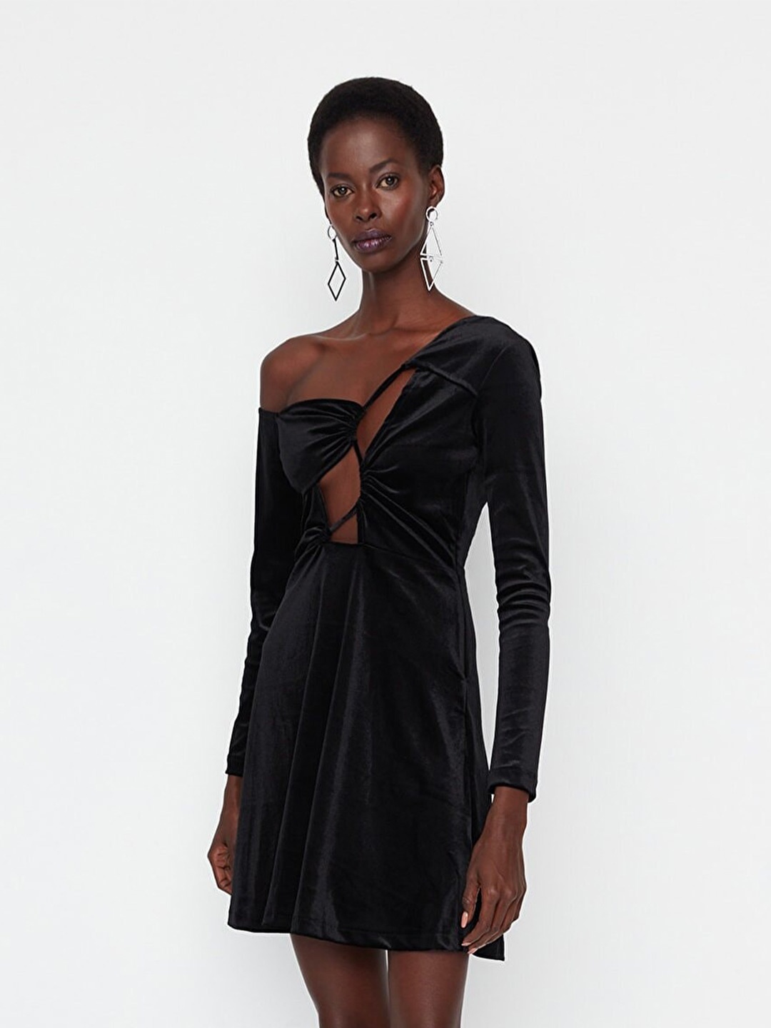 

Trendyol Off-Shoulder Mini Dress, Black