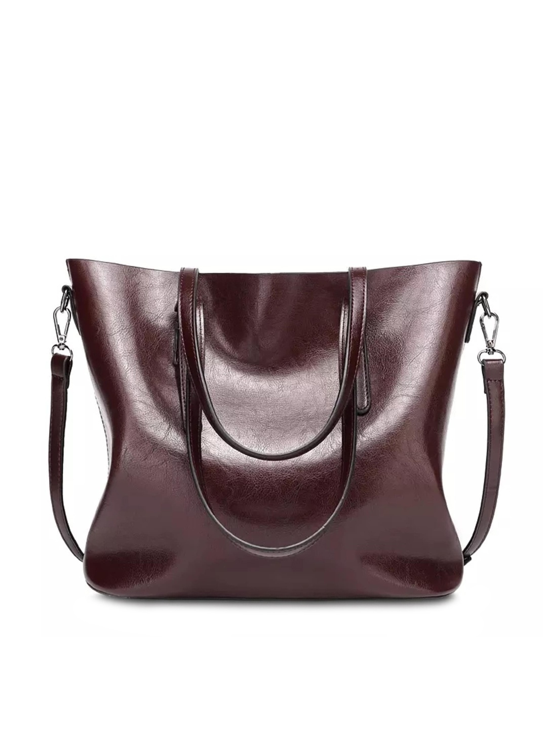 

Sasimo Oversized Bucket Handheld Bag, Coffee brown