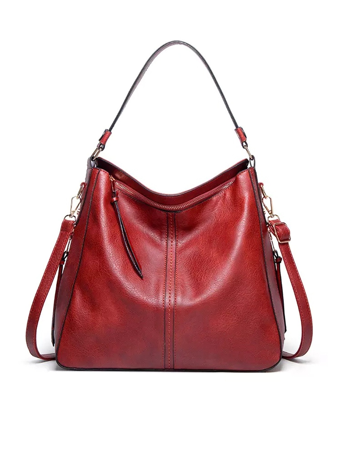 

Sasimo Oversized Bucket Hobo Bag, Red