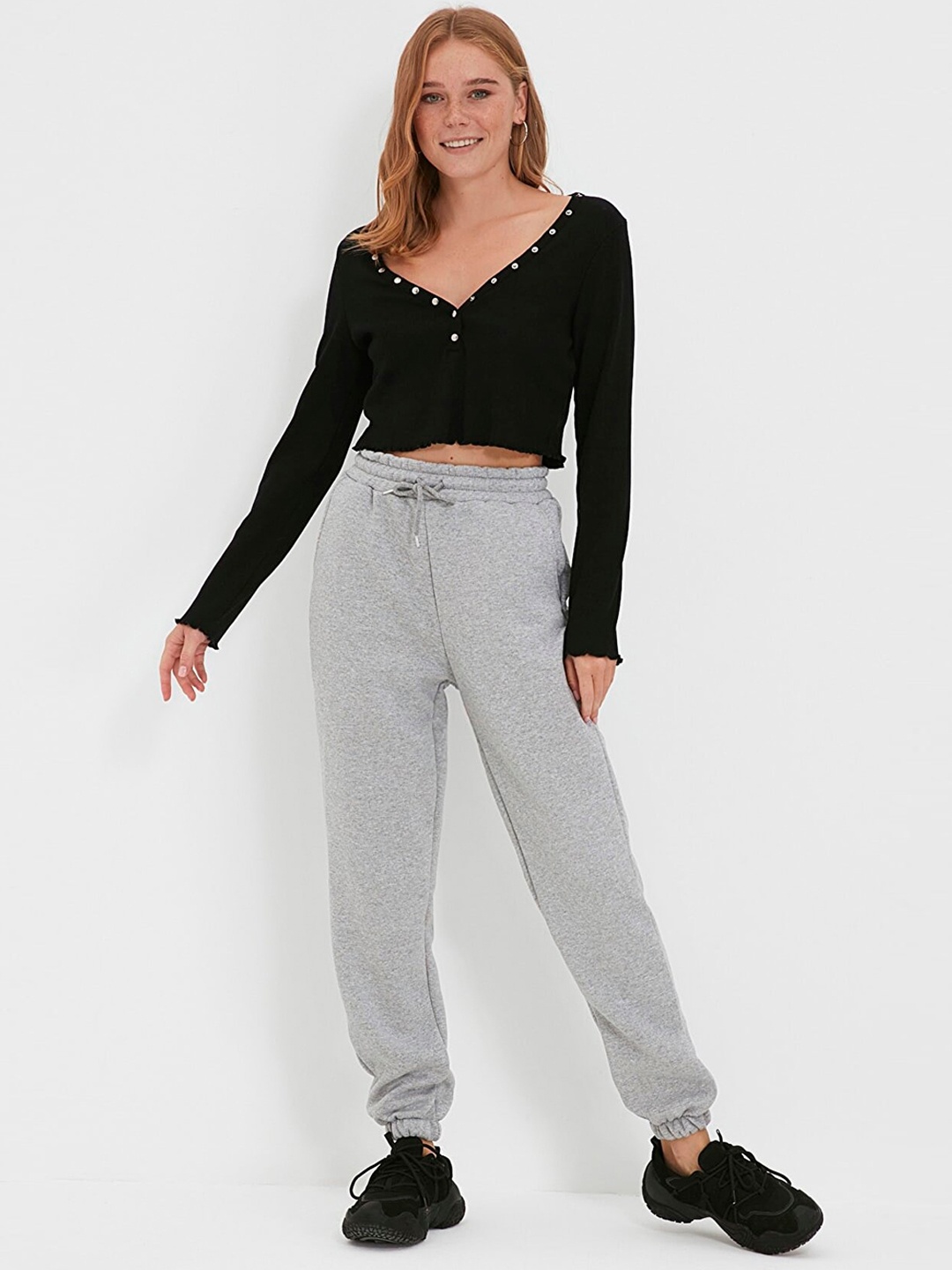

Trendyol Women Drawstring Regular Fit Joggers, Grey