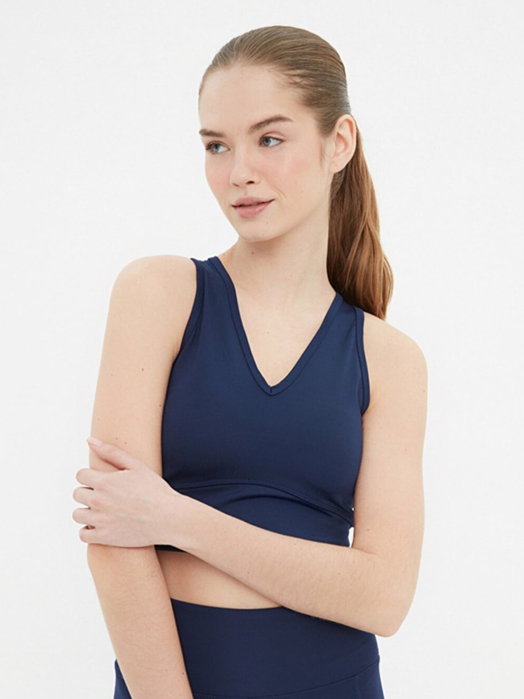 

Trendyol Lightly Padded Non-Wired Bra, Navy blue