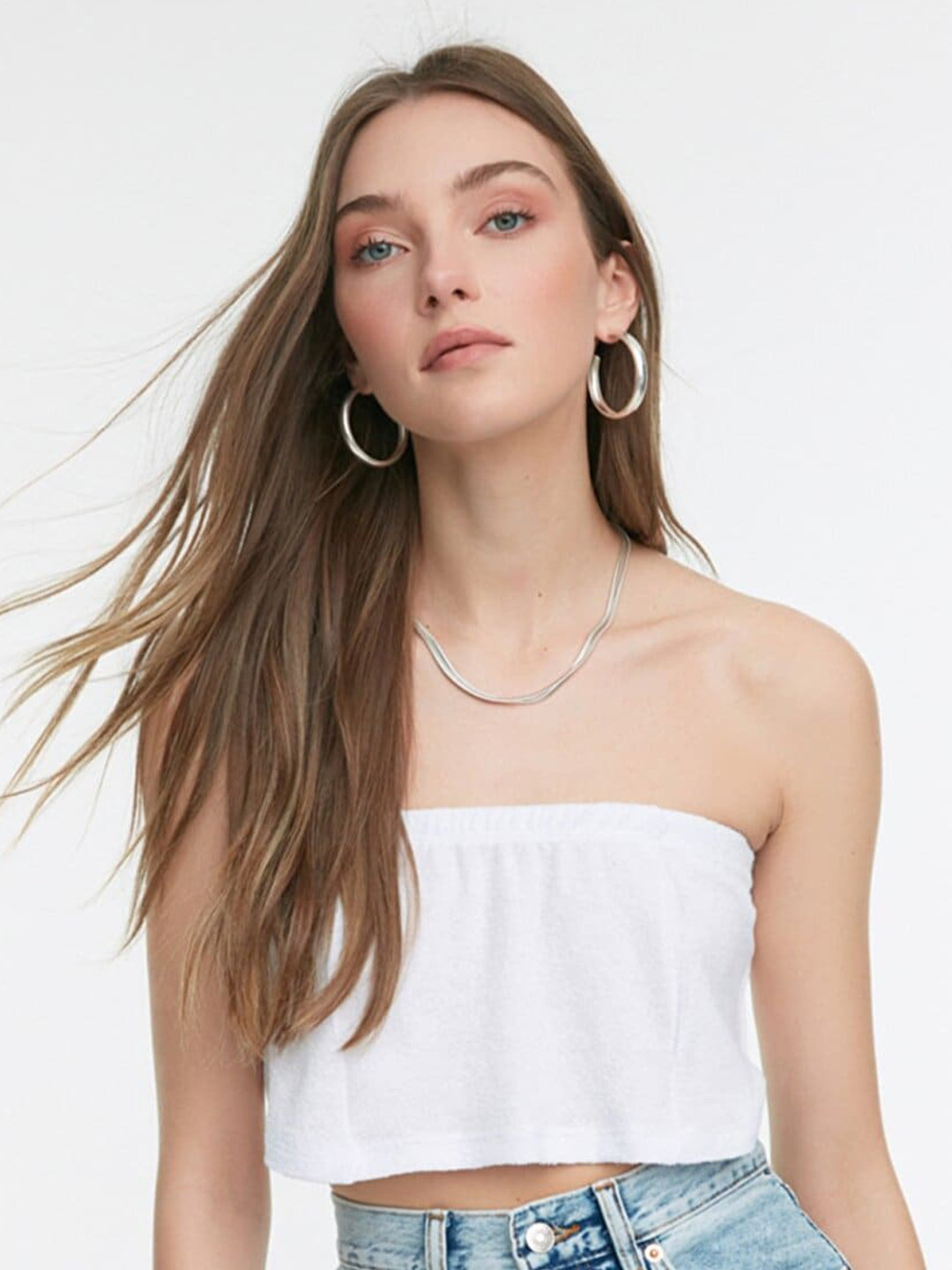 

Trendyol Tube Crop Top, White