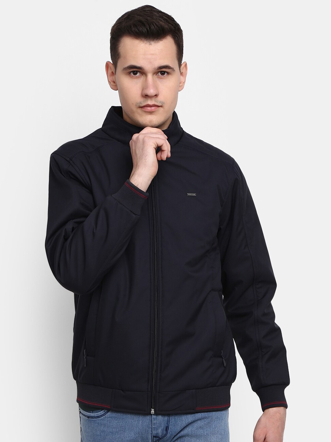 

V-Mart Men Training or Gym Bomber Jacket, Navy blue