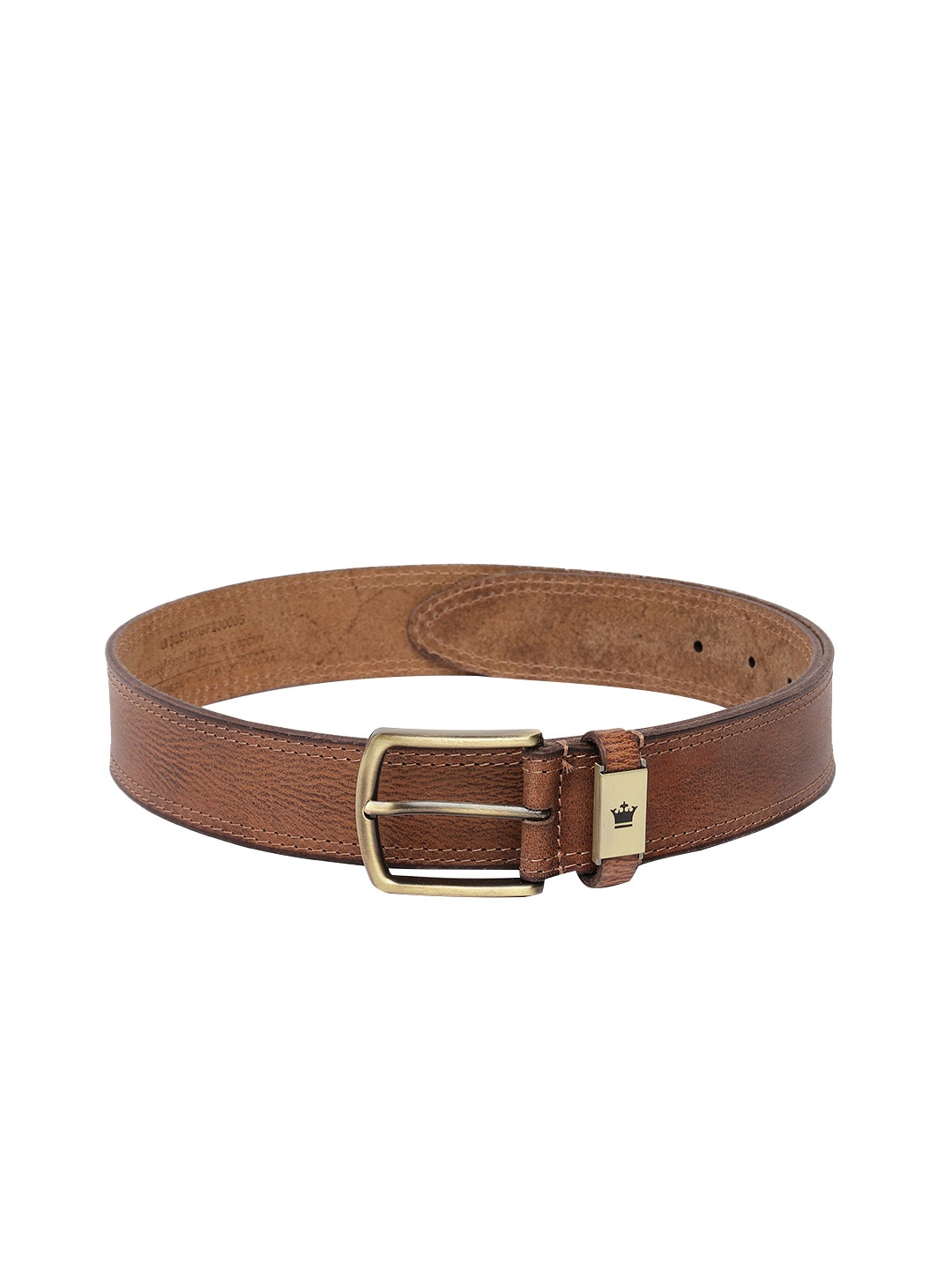

Louis Philippe Sport Men Textured Leather Belt, Tan