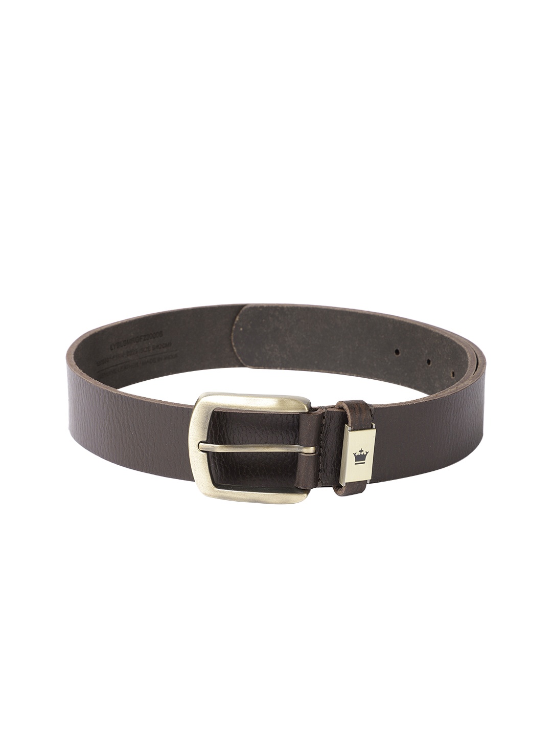 

Louis Philippe Sport Men Textured Leather Belt, Brown